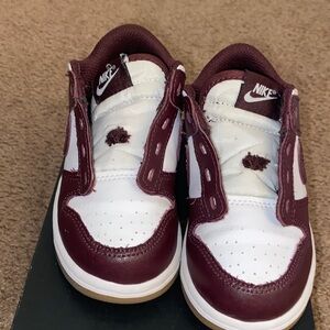 Nike Dunks Sneakers - White and Burgundy